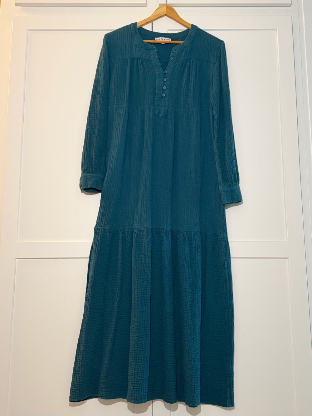 Maxi length Cozy Cotton House dress, size S